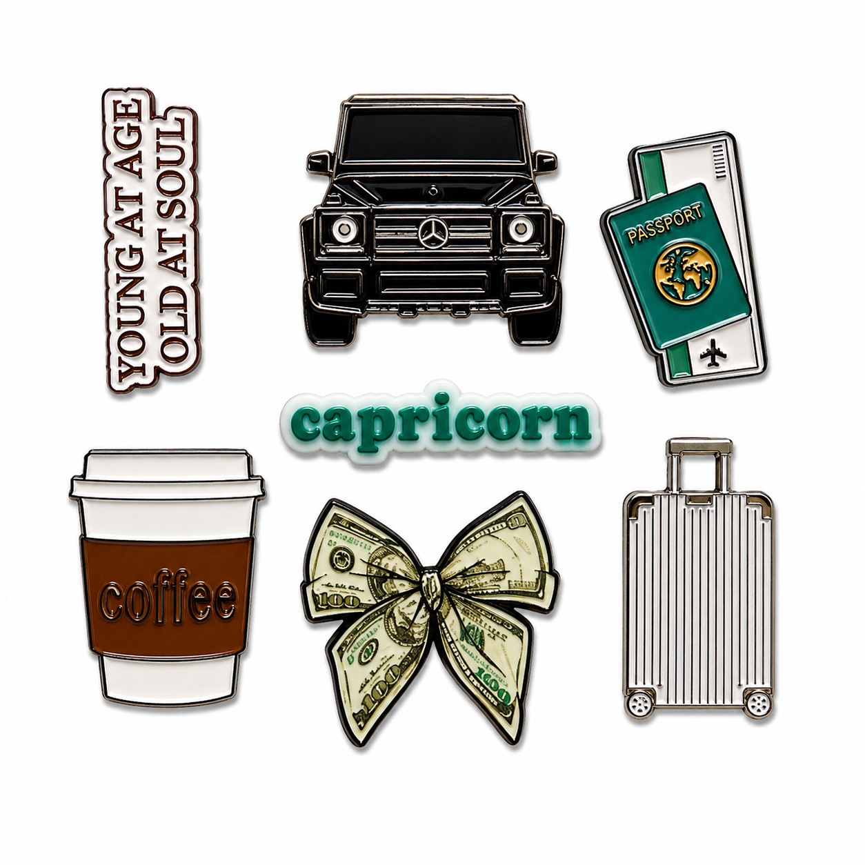 Capricorn Charm Set